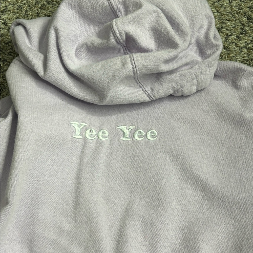 Lilac “yee yee” hoodie